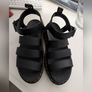 Doc Martens Black Strappy Sandals Size 8